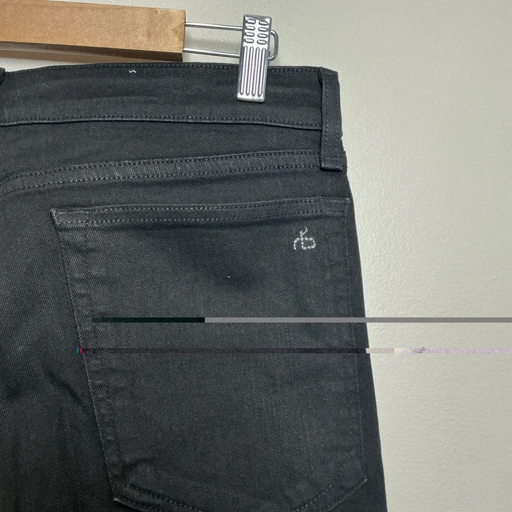 Rag & Bone Women's 10 Inch High Rise Dre Jeans Black Cotton Size 31 EUC - Picture 4 of 10